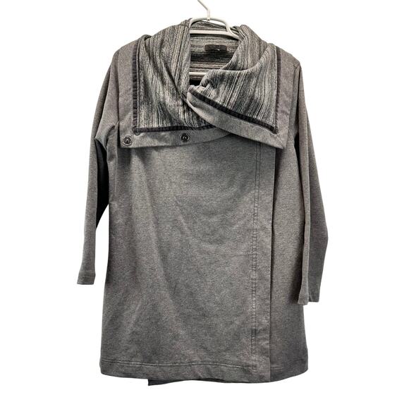 lululemon athletica Tops - lululemon athletica Gray Sweatshirt with Striped Collar
